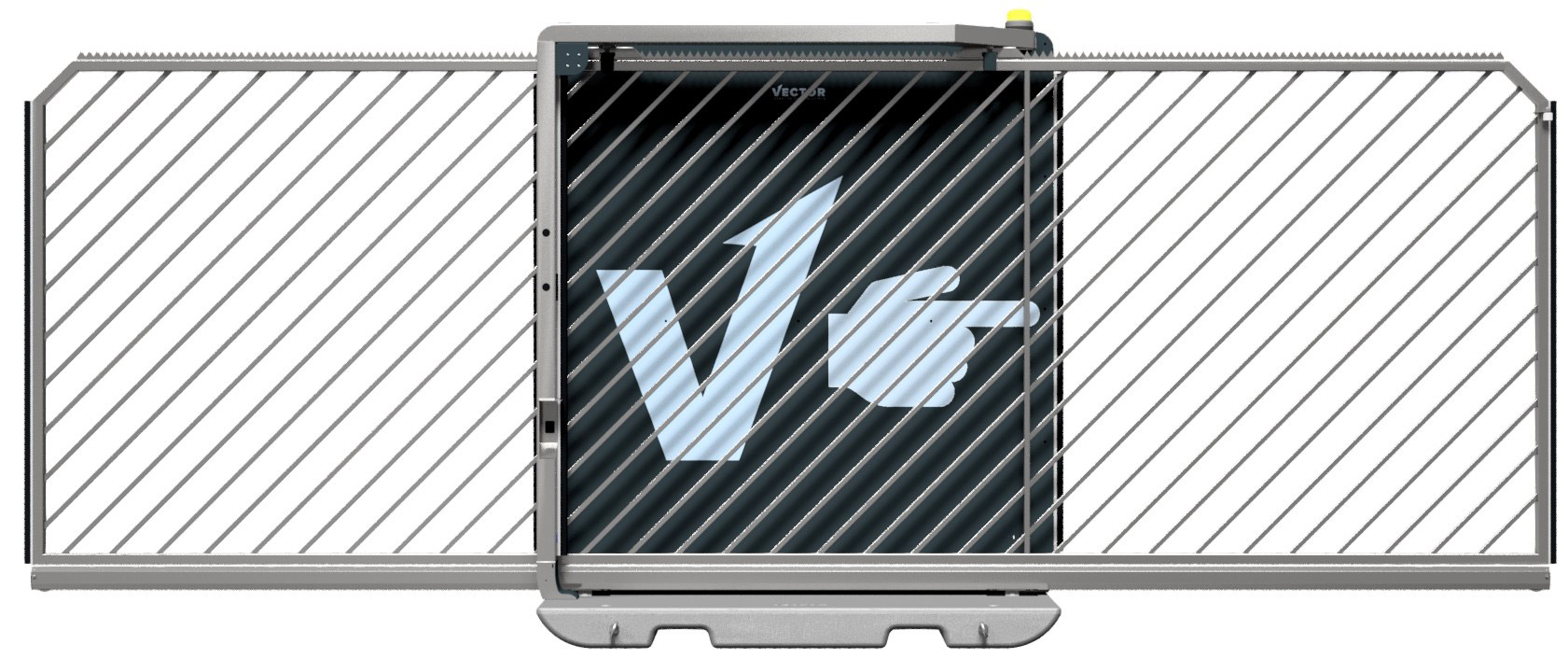 Schake Vector V-Gate-Simple verzinkt - Laserscanner Schiebetor mobil mit Plattform zur Geländesicherung - Stahl verzinkt mit Laserscanner (SK-VPSEL24VOO0333) Bild-01