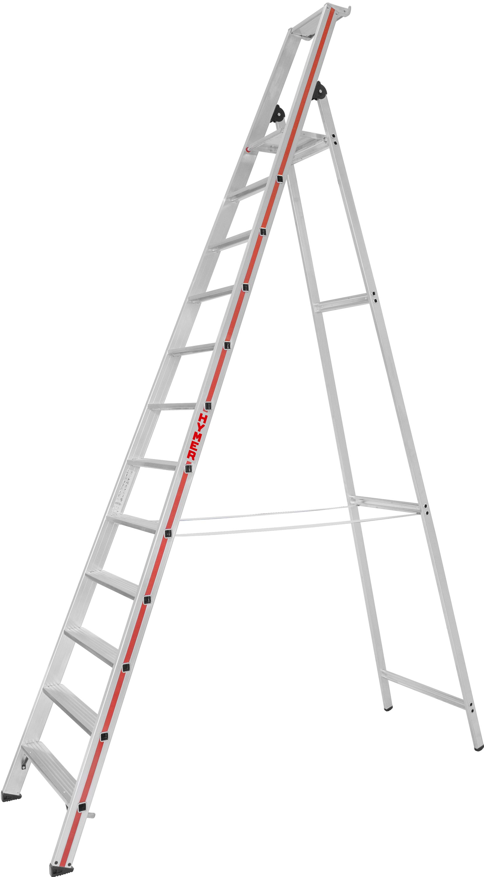 Hymer Stehleiter SC 80 Alu 12 Stufen Leiter einseitig begehbar - Industrieprogramm (HY-802612) Bild-01