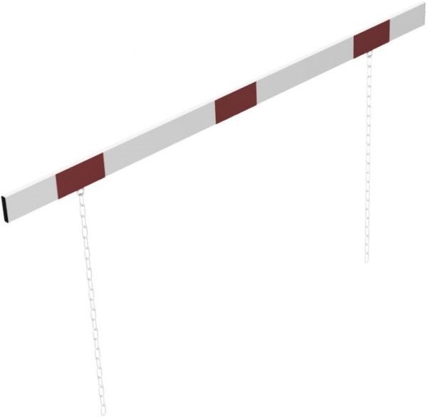 Schake Höhenbegrenzer Barriere 100 x 50 mm weiß | rot einseitig reflektierend - 2000 mm