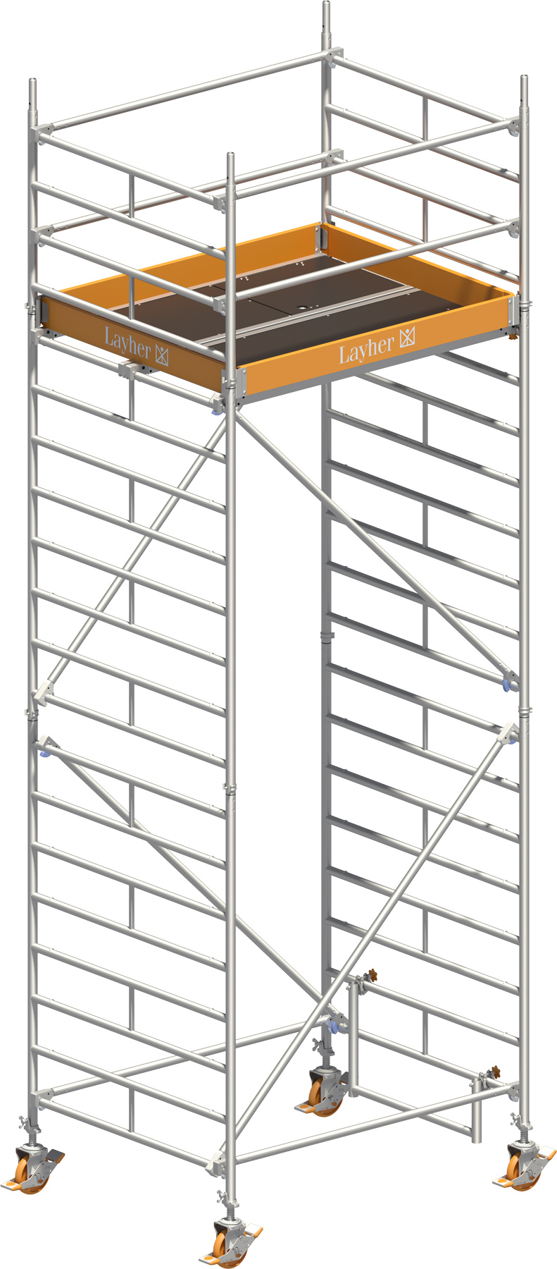 Fahrgerüst Layher Uni Kompakt 5004 mit Geländer-Optimierung
