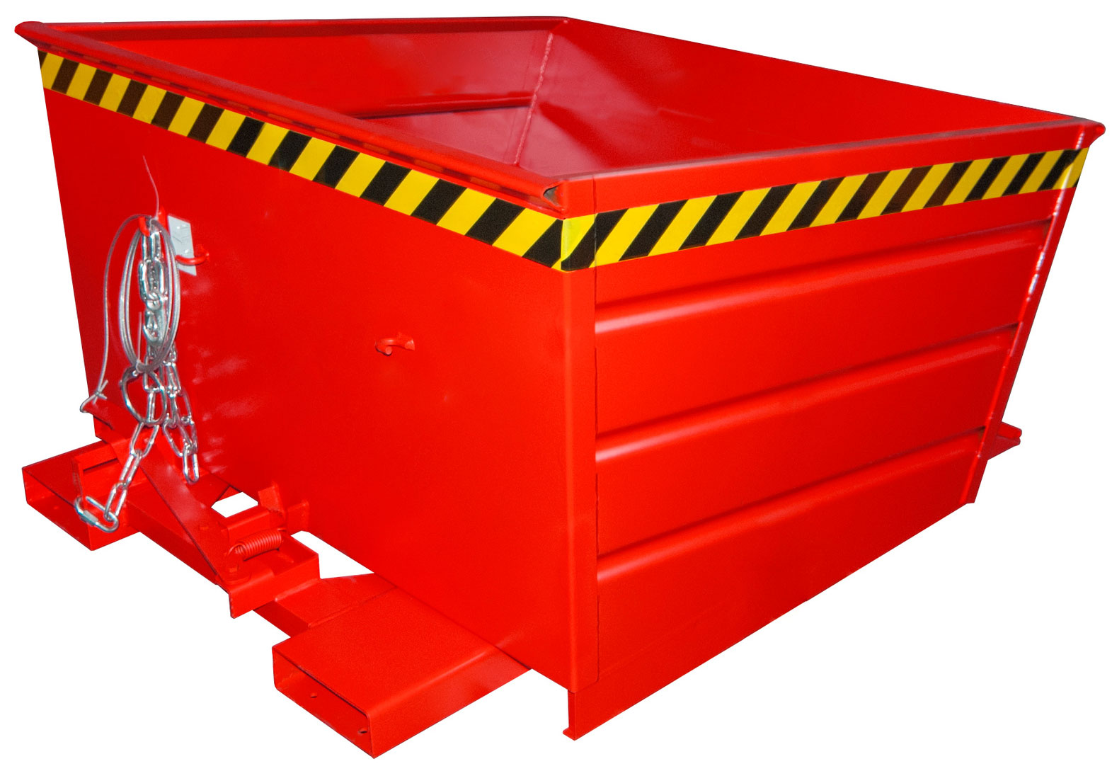 Bauer Kippbehälter VD-800 - RAL 3000 Kippmulde 800 Liter für Stapler - Schuttmulde feuerrot pulverbeschichtet (BA-4535-12-0000-2) Bild-01