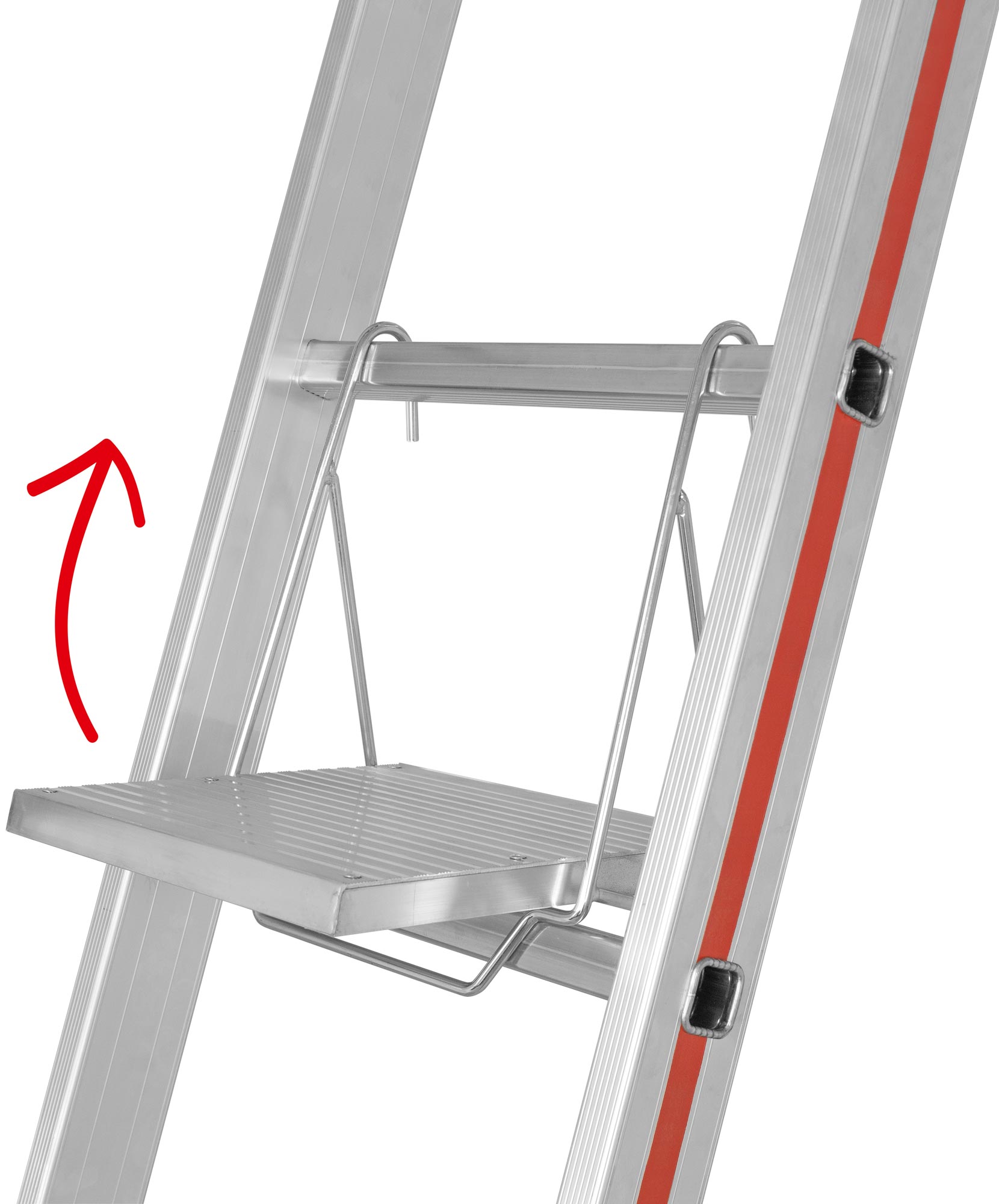 Hymer Universal-Leitertritt klappbar 260 x 250 mm für Sprossenleitern (HY-0050378) Bild-01