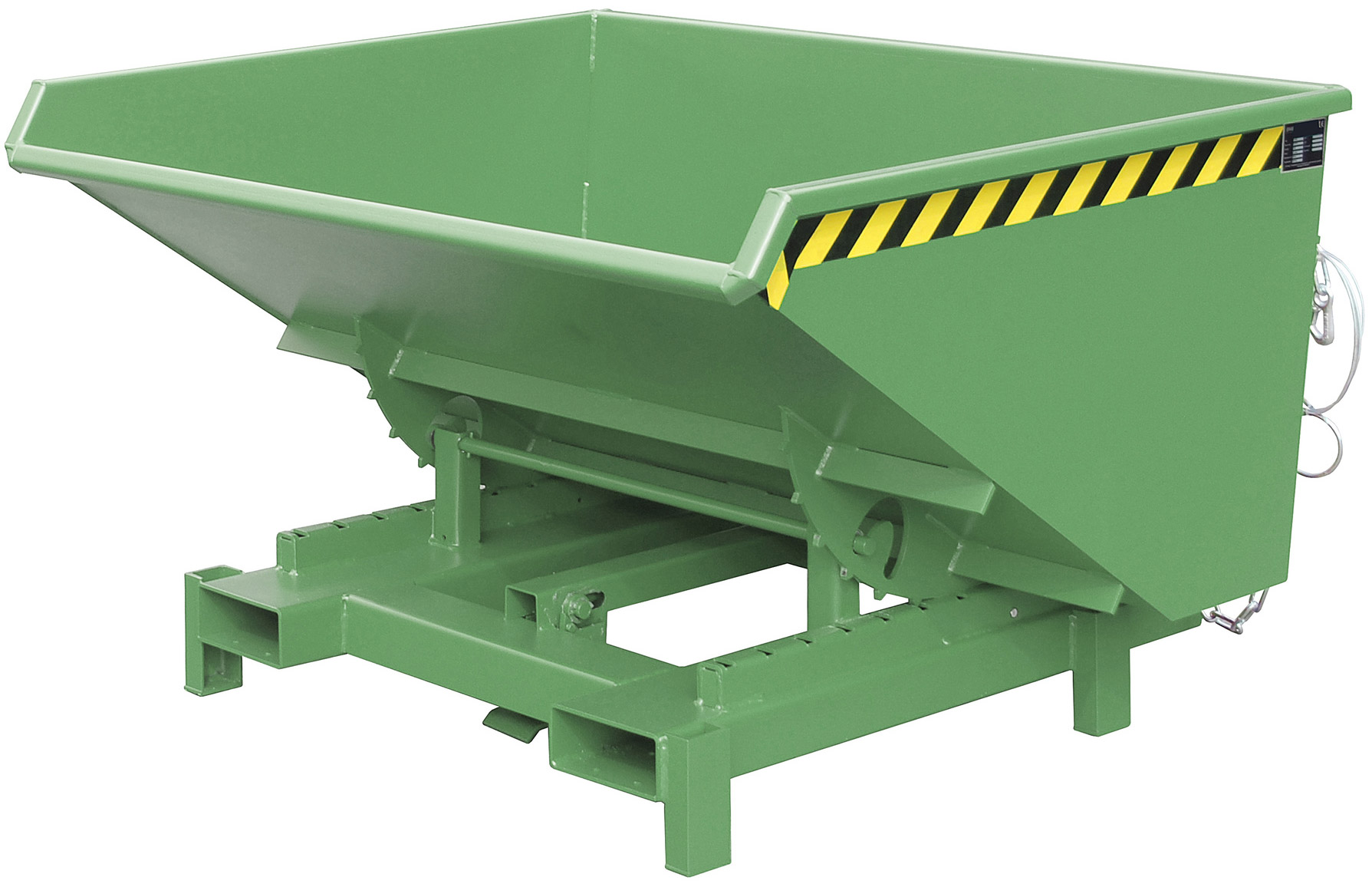 Bauer Schwerlastkipper SK-900 - RAL 6011 Kippmulde 900 Liter für Stapler - Kippcontainer resedagrün pulverbeschichtet (BA-4498-22-0000-4) Bild-01