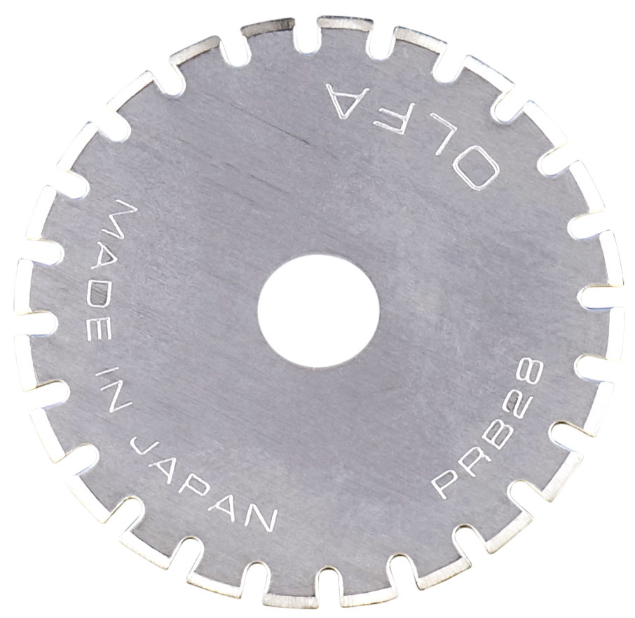 OLFA Rotationsklinge PRB28-2 - Ø 28 mm VPE 2 Kreismesser Stahl 0,30 mm für perforierte Schnitte | Standard scharf - 2 Messerklingen (FL-C0000403401) Bild-01