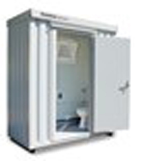 FLADAFI Sanitärcontainer Herren 2100 x 1140 x 2515 mm isoliert - 1-flügelige Tür auf 2 m Seite WC-Container isoliert Typ 2.1 Herrentoilette mit Tür 811 x 1968 mm - Sanitärraum mit WC, Urinal und Waschbecken fertig montiert (SB-F2213852) Bild-01