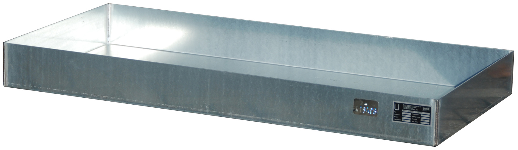 Bauer Kleingebindewanne Stahl KGW-P 4 - verzinkt Auffangwanne ohne Lochblech max. 60 Liter Auffangvolumen - Gefahrstoffwanne Stahl verzinkt für Palette (BA-4473-71-0000-7) Bild-01