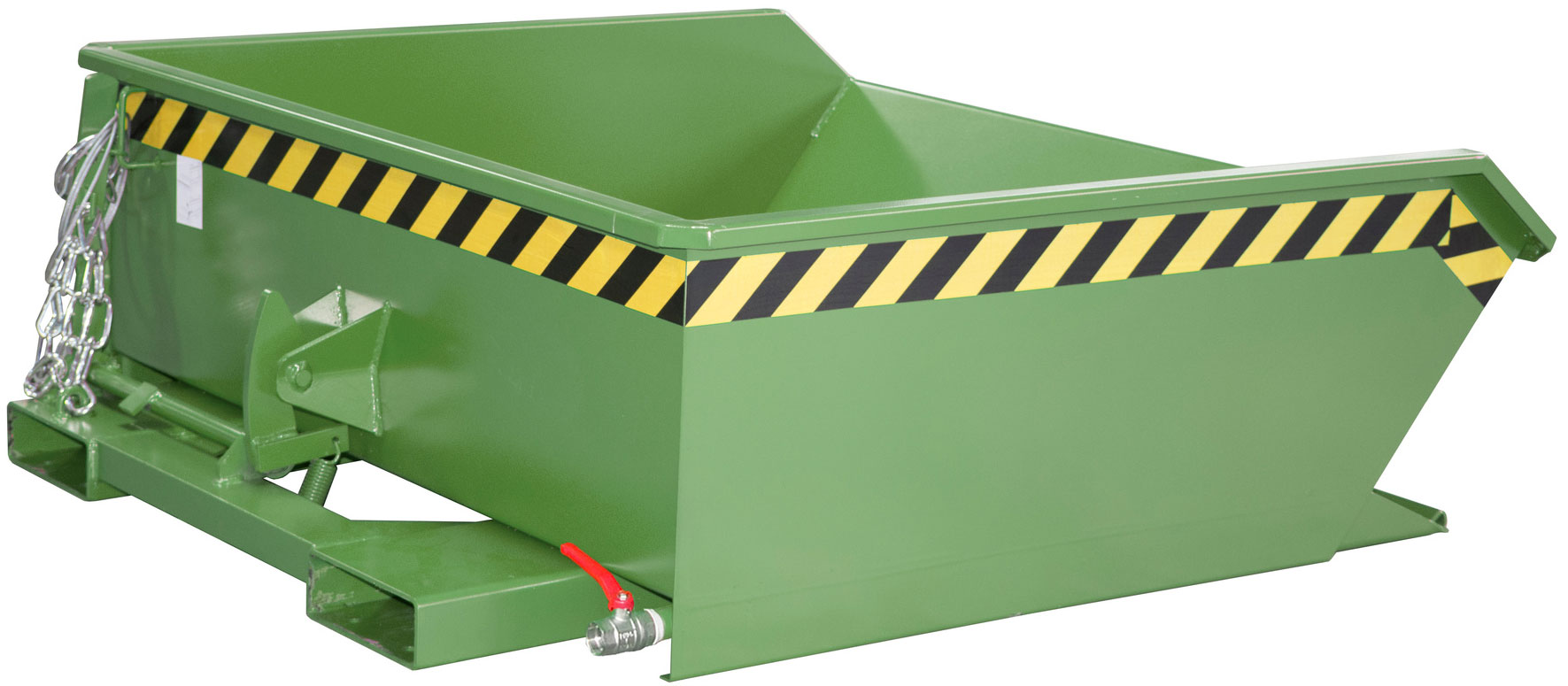 Bauer Spänekipper SMGU-460 - RAL 6011 Kippmulde 460 Liter für Stapler - Bauhöhe 350 mm - Schuttmulde resedagrün pulverbeschichtet (BA-4479-27-0000-4) Bild-01