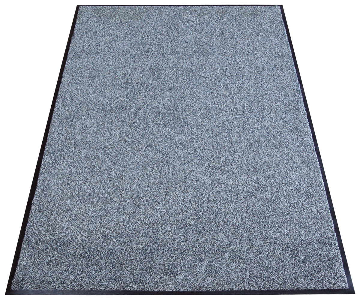Miltex Schmutzfangmatte Eazycare Wash grau - 2400 x 1150 x 8 mm Schmutzmatte Gummi-Econyl für den Innenbereich | Feinschmutz und Nässeaufnahme - Schmutzfangläufer fertig konfiguriert (MT-24041) Bild-01