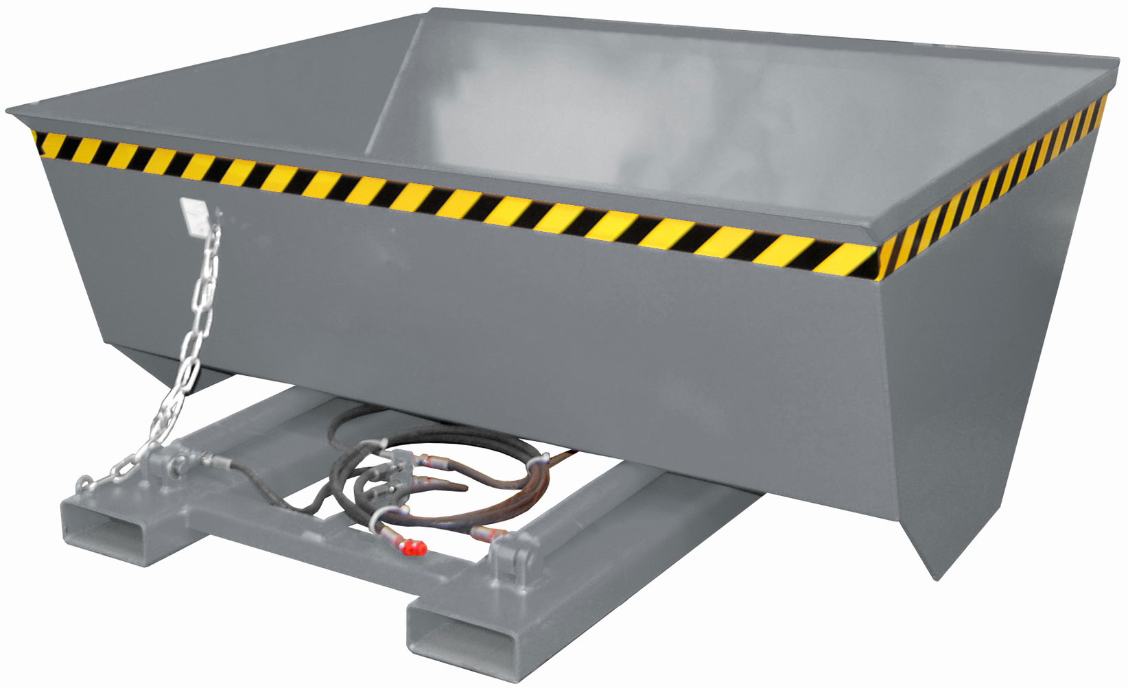 Bauer Staplerschaufel HVR-100 - RAL 7005 Schaufel mit Hydraulikanschluss und 2 Zylindern 1000 Liter für Stapler - Schuttschaufel | Schneeschaufel mausgrau pulverbeschichtet (BA-4459-04-0000-5) Bild-01