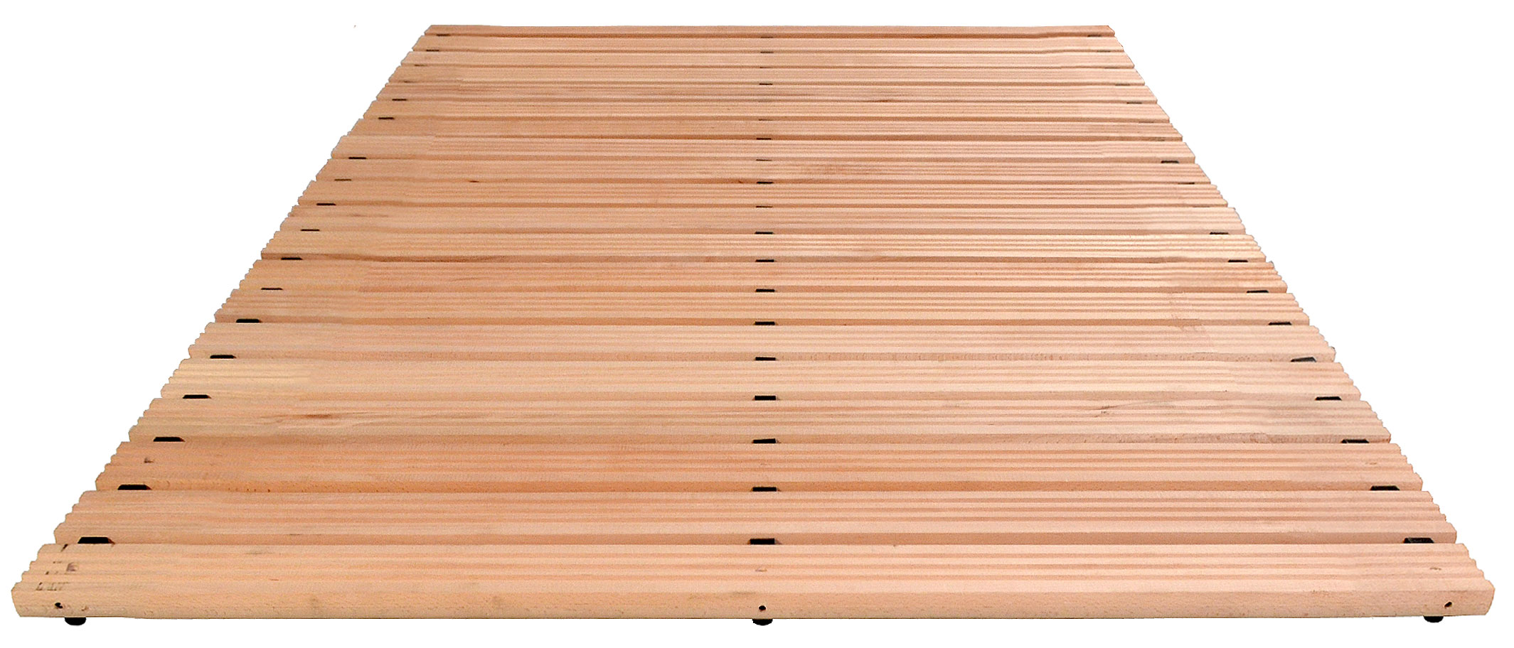 Miltex Arbeitsplatzmatte Yoga Holzrost Typ B natur - 1200 mm Breite je lfm Holzmatte Buche ohne Auffahrkeile | durchbrochene geriefte Oberfläche - Bodenmatte naturbelassen je lfm bis max. 5,00 m Länge (MT-14000M) Bild-04