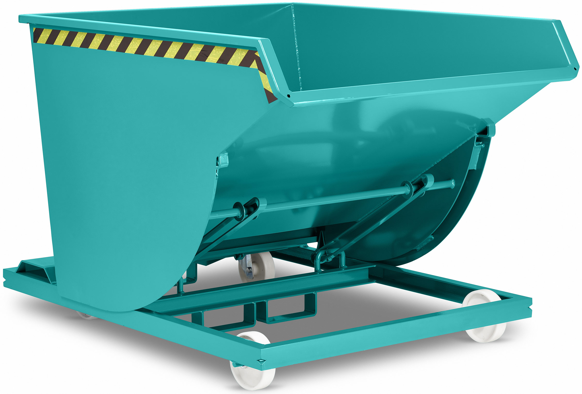 RR Industrietechnik Spänekipper RSK-S 30 - RAL 5018 Kippmulde 300 Liter für Stapler - Schüttgutbehälter türkisblau pulverbeschichtet (RR-100400361) Bild-01