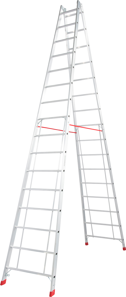 Krause Alu-Sprossendoppelleiter 2x16 Sprossen