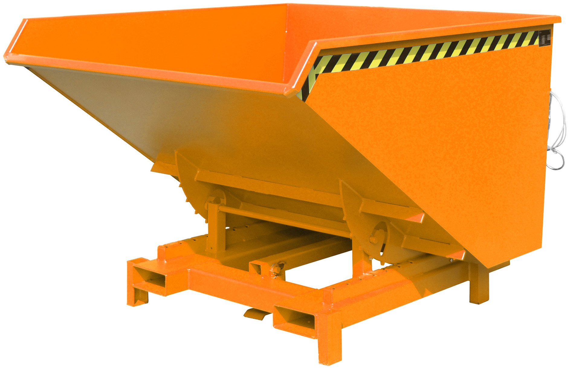 Bauer Schwerlastkipper SK-2100 - RAL 2000 Kippmulde 2100 Liter für Stapler - Kippcontainer gelborange pulverbeschichtet (BA-4498-25-0000-1) Bild-01