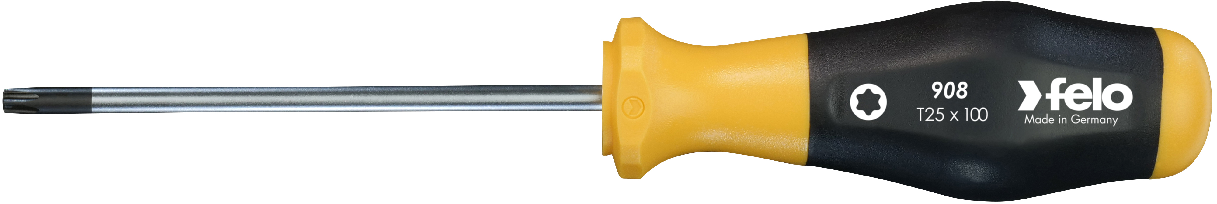 Felo Schraubendreher No9 908 Torx T 25 x 100 mm Torx-Schraubendreher T | Schraubenzieher mit 2K-Griff - Serie No9 (FL-90825340) Bild-01
