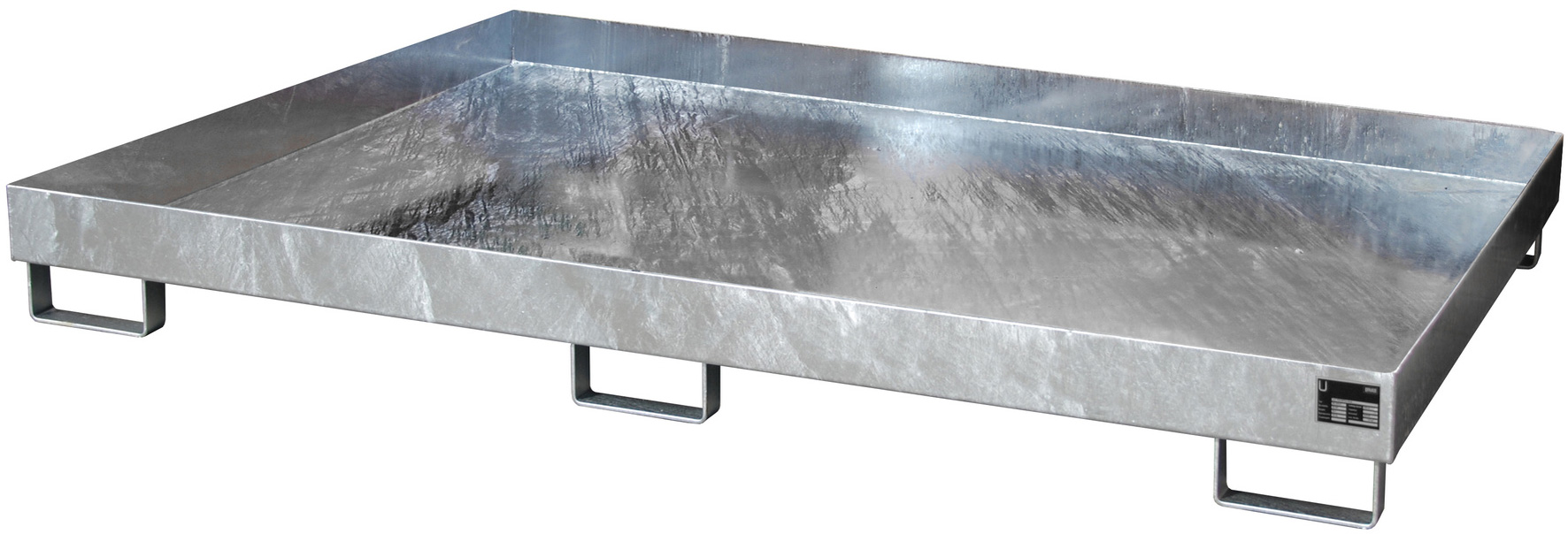 Bauer Regalwanne Stahl RW 2200-1 - verzinkt Auffangbehälter ohne Gitterrost für Regalfeldlänge 2200 mm - Stahlwanne verzinkt mit 240 Liter Auffangvolumen (BA-4518-48-0000-7) Bild-01