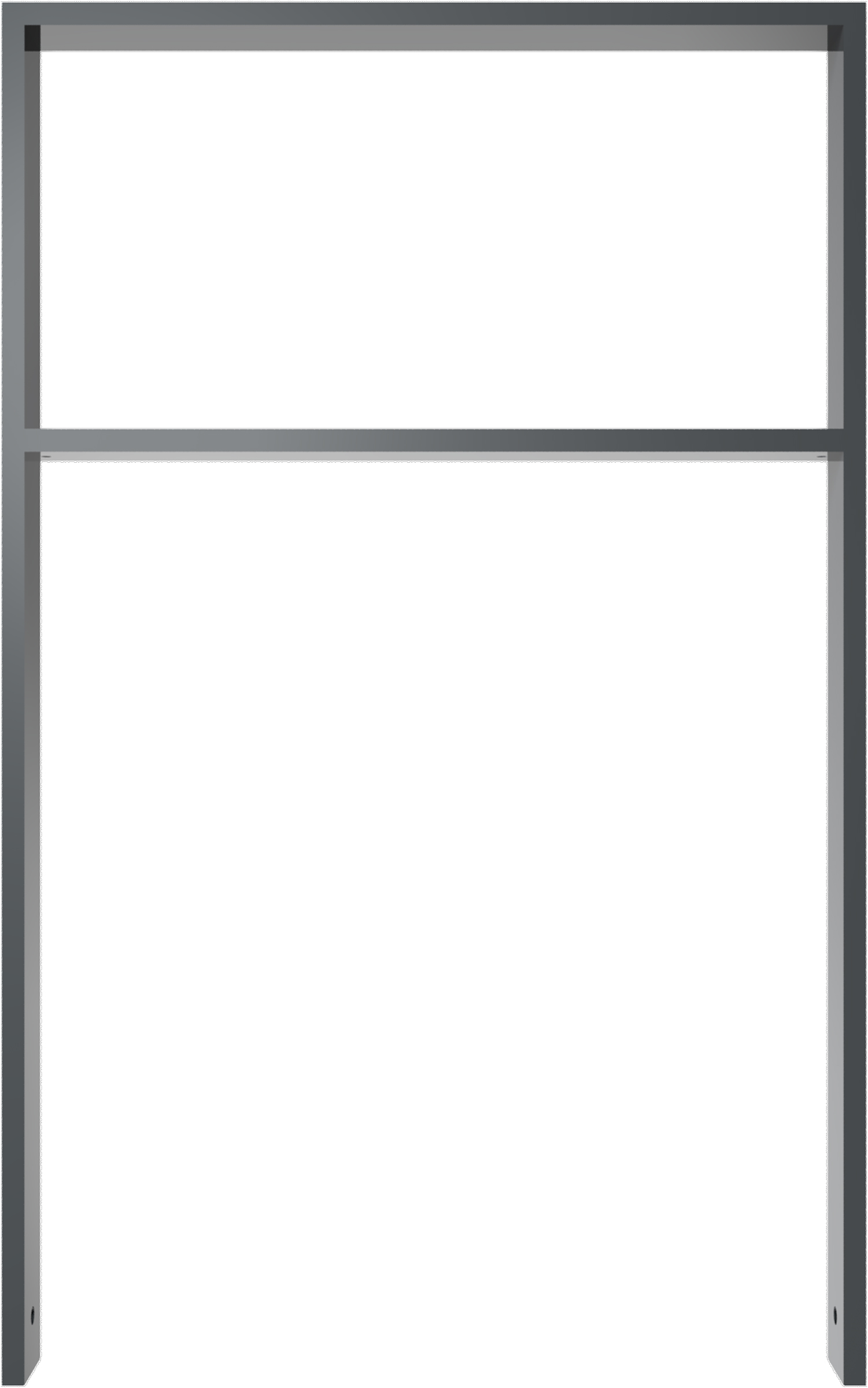 Schake Anlehnbügel Stahl mit Querholm OE 80 x 20 mm dunkelgrau - 750 x 1200 mm