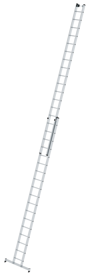 Günzburger Schiebeleiter nivello Alu 2-teilig 2x18 Sprossen Leiter mit nivello®-Traverse (GB-20418) Bild-01