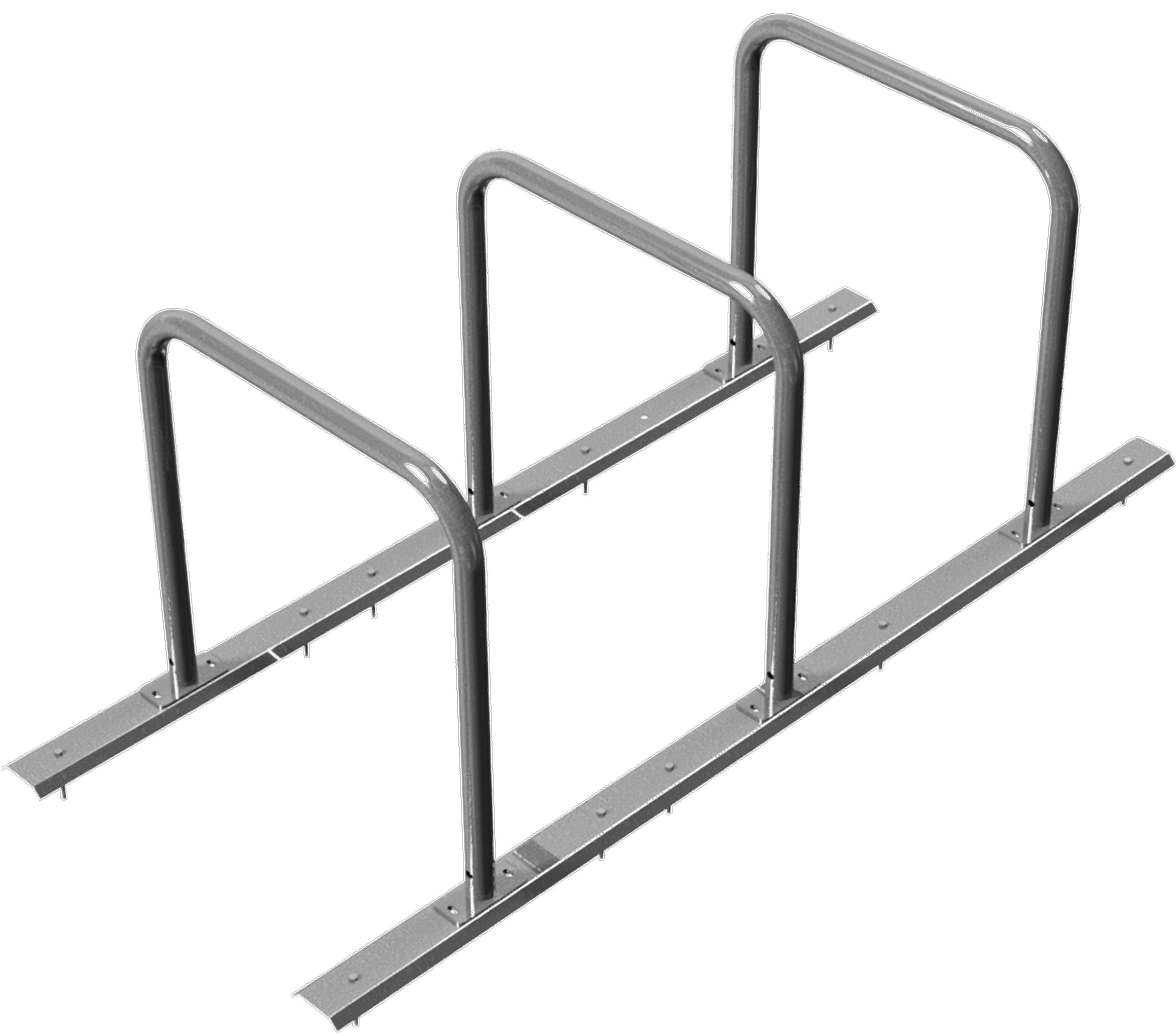 Schake Fahrradständer Anlehnbügel Stahl OD Ø 48 mm - 3 Einstellplätze