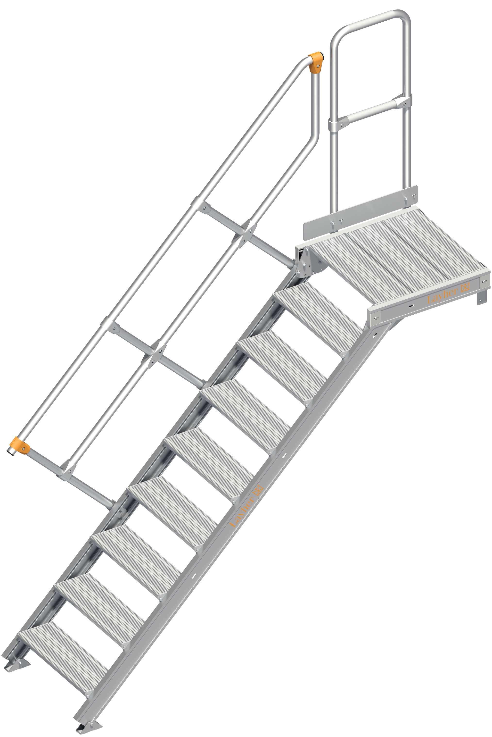 Layher Plattformtreppe 45° SG 9 Stufen - 600 mm breit