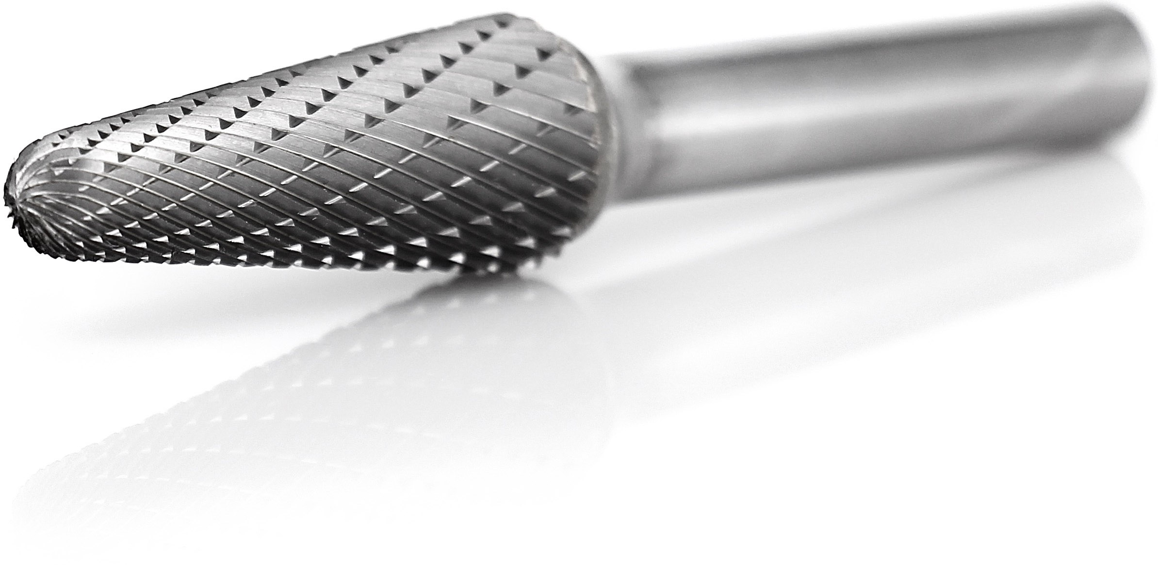 procut Hartmetallfrässtift -grob- Rundkegelform KEL L81228-5 Schaft-∅ 8 mm - Kopf-∅ 12 mm - GROB-Verzahnung (PC-L81228-5) Bild-01