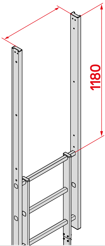 Hymer Steigleiter Ausstieg gerade Zubehör zum Ausstieg für ortsfeste Leitern (HY-C-0053291) Bild-01