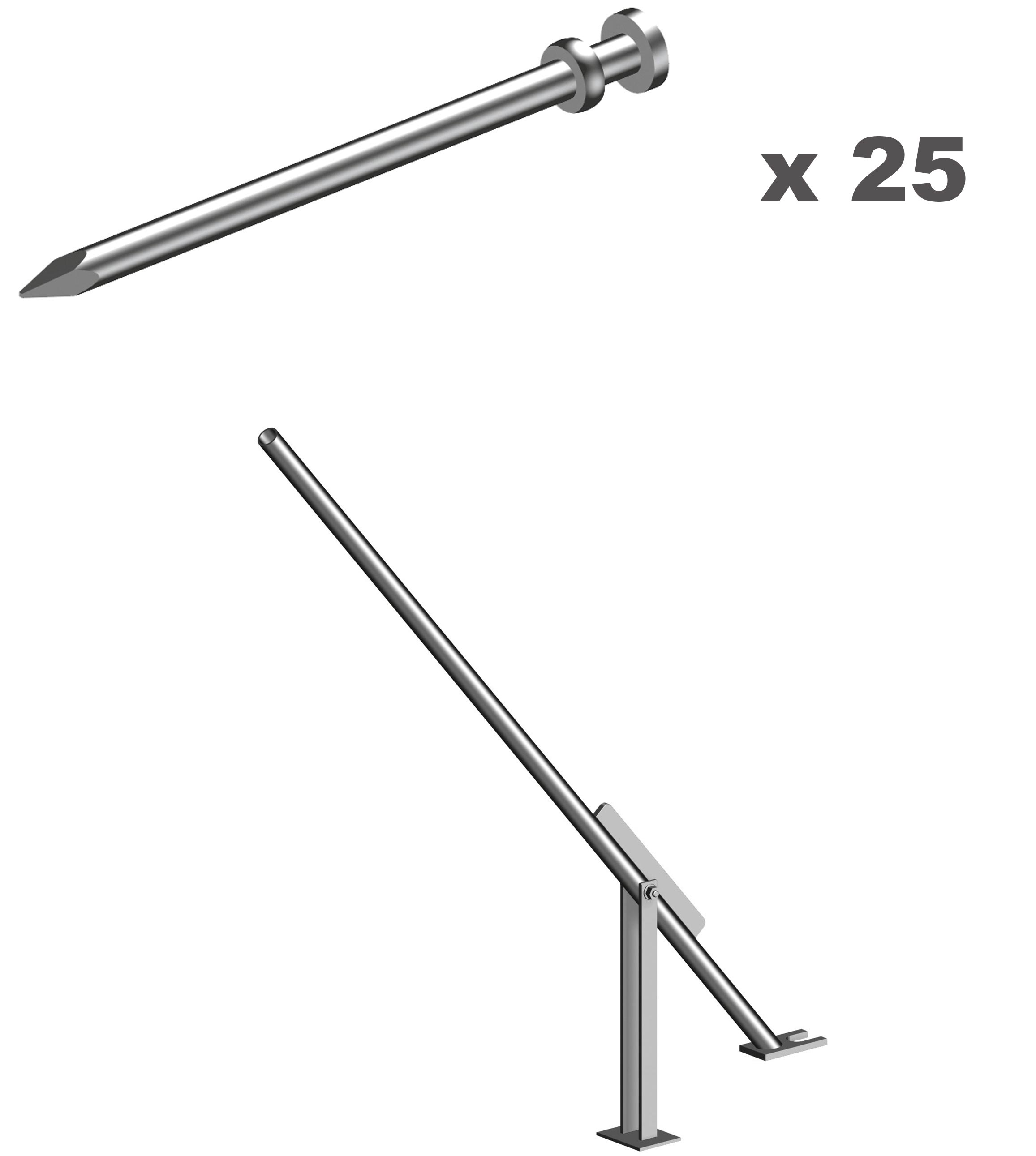 Layher Erdnagel Set hawego PLUS - 25 Stück