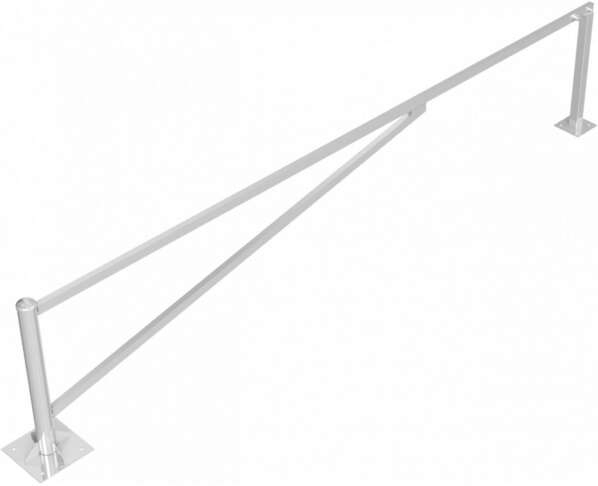 Schake Drehschranke mit 2 Auflagestützen - Schrankenbaum 60 x 40 mm ODD verzinkt - 4500 mm