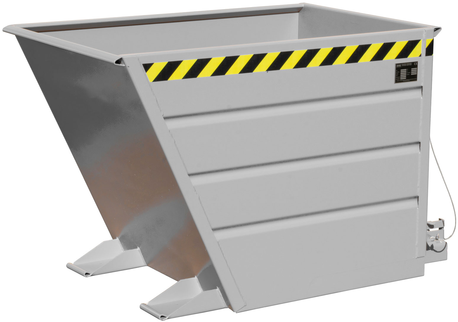 Bauer Kippbehälter VG-700 - RAL 7005 Kippmulde 700 Liter für Stapler - Schuttmulde mausgrau pulverbeschichtet (BA-4535-02-0000-5) Bild-01