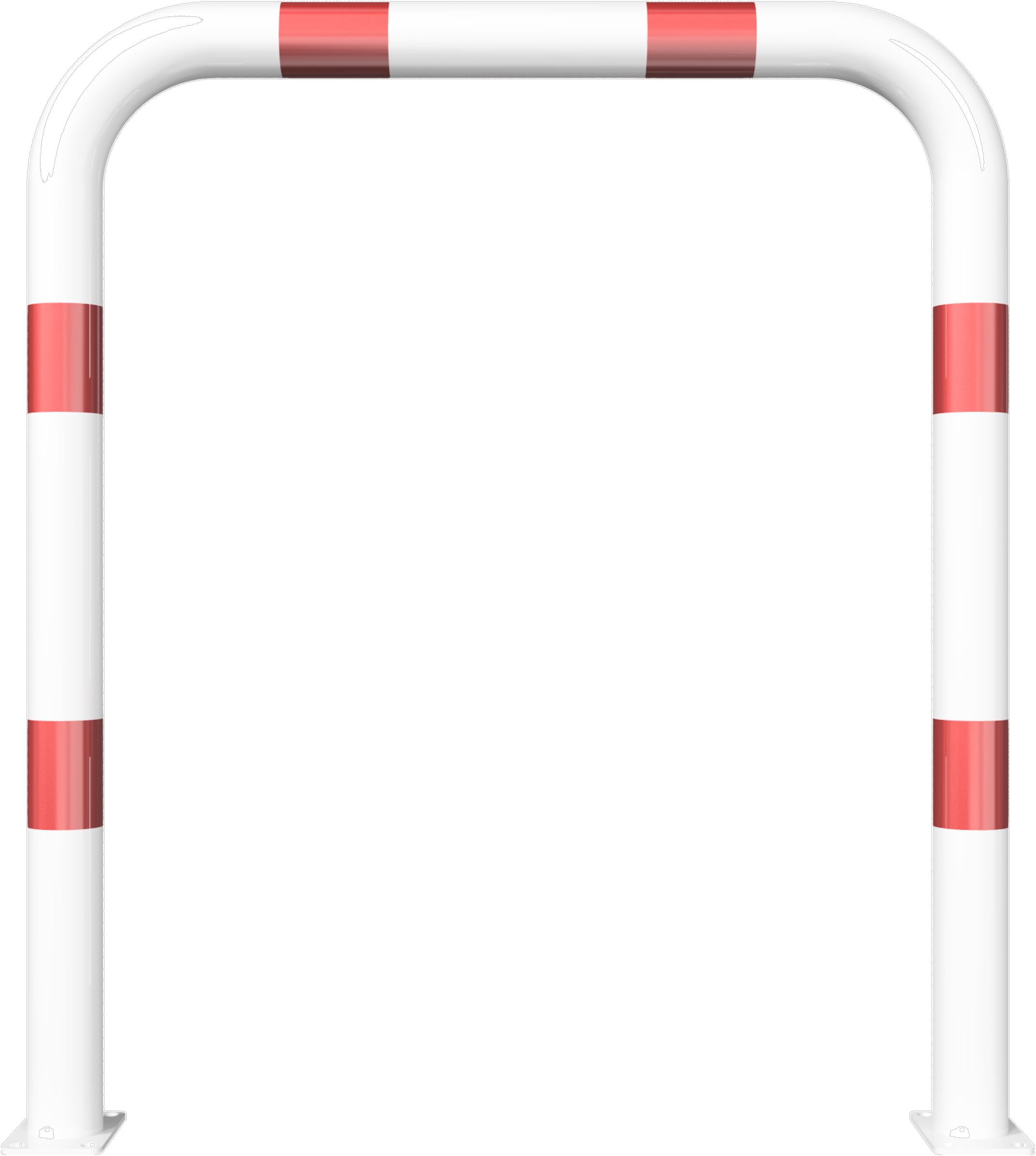 Schake Rohrbügel Stahl OD Ø 76 mm weiß | rot - 1000 x 1150 mm