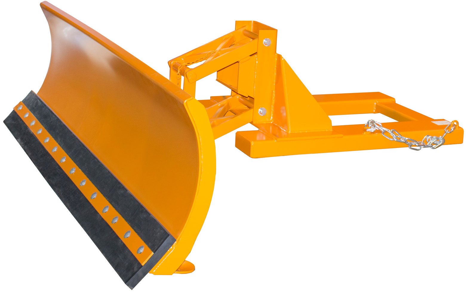Bauer Schneepflug SCH-U-G-210 Schneeschild mit Gummischürfleiste für Gabestapler - Schneeräumer gelborange pulverbeschichtet (BA-4428-56-0000-1) Bild-01