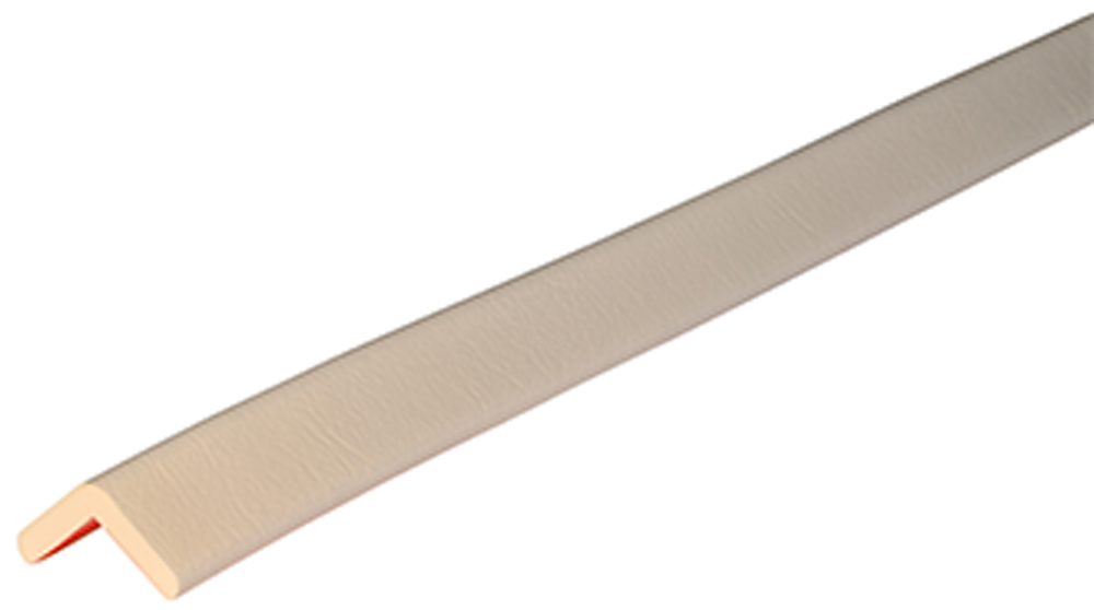 Knuffi Eckschutzprofil Typ H 45 x 45 mm weiß PU - 1,00 m Standard Warnschutz Profil L-Winkel aus Polyurethan - Eckprofil einfarbig mit selbstklebenden Kanten (SM-PH-10317) Bild-01