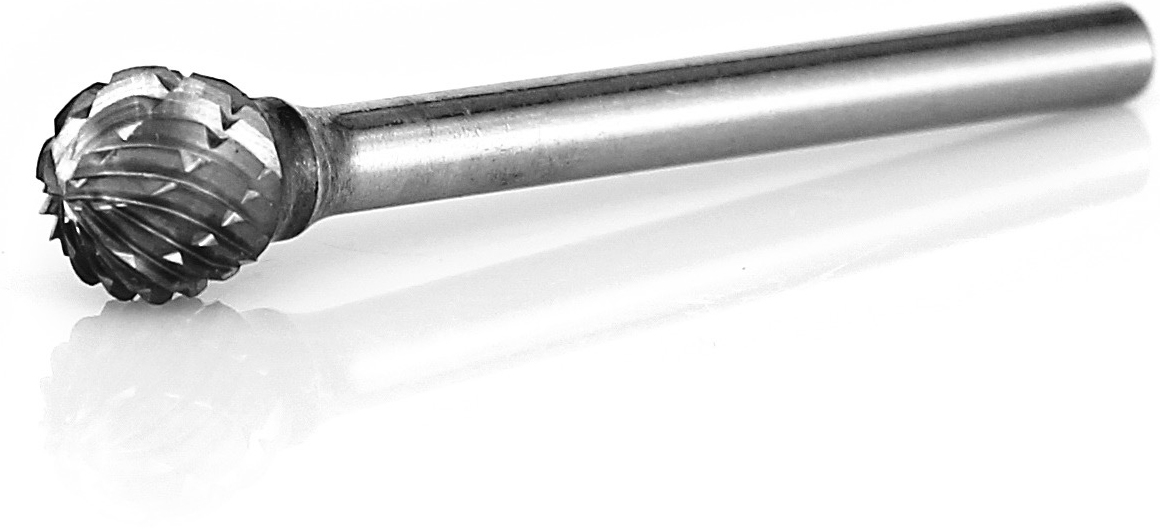 procut Hartmetallfrässtift Kugelform KUD D30404-6 Schaft-∅ 3 mm - Kopf-∅ 4 mm - Kreuzverzahnung (PC-D30404-6) Bild-01