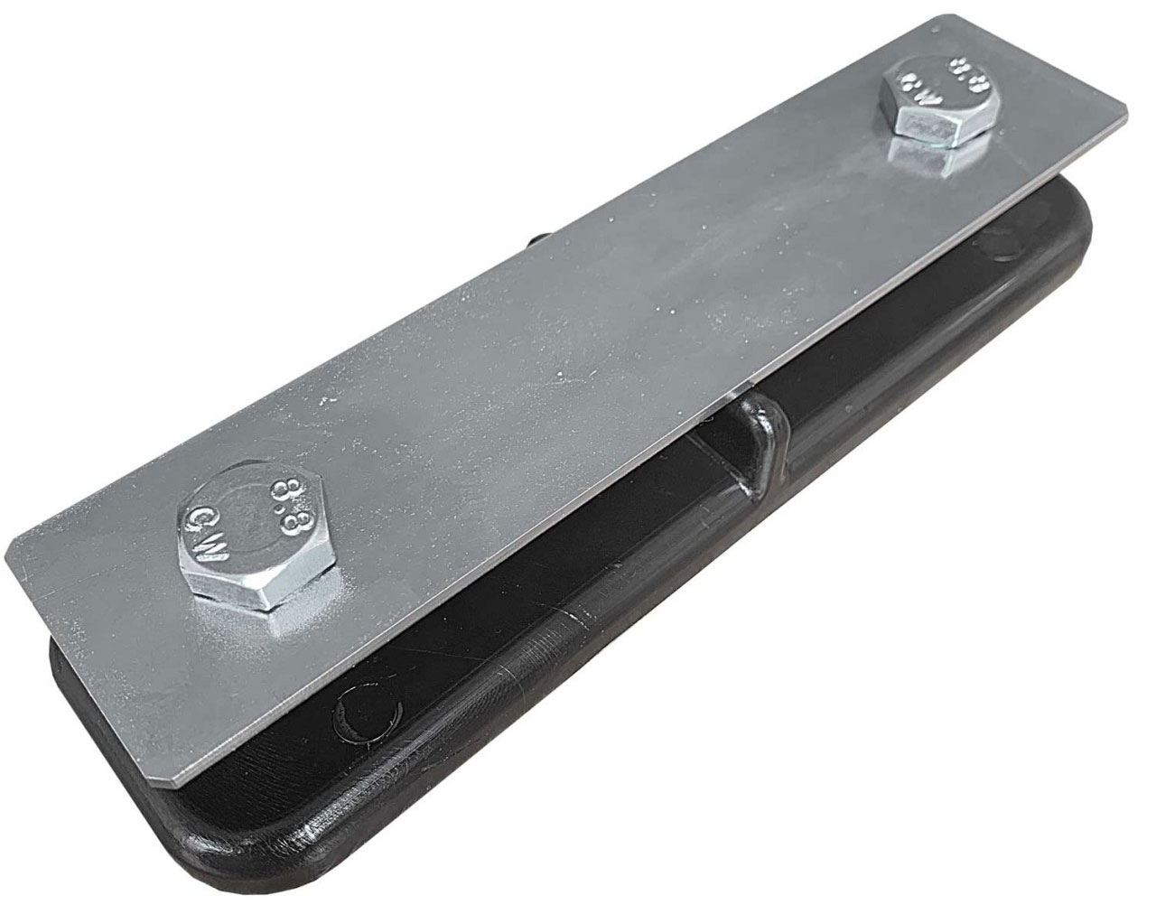 hawego Fahrplatten Verbinder Kunststoff Standard 2-fach 2-fach Kunststoff-Verbinder zur stabilisierten gleichmäßigen Befestigung von Fahrplatten | Fahrspuren auf festem, sensiblem Untergrund (HW-Z-VK-STD-RIB-2F-SET-2KUR) Bild-01