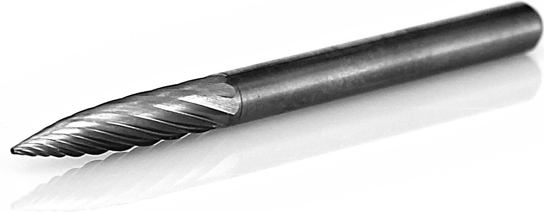 procut Hartmetallfrässtift Geschossform SPG G30306-2 Schaft-∅ 3 mm - Kopf-∅ 3 mm - Standardverzahnung (PC-G30306-2) Bild-01