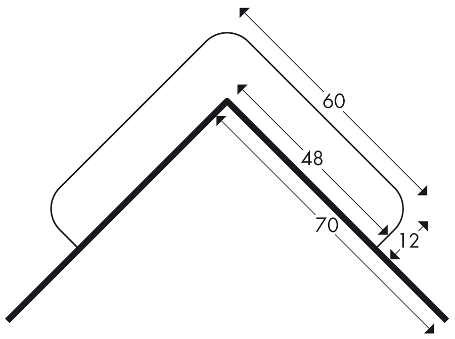 Knuffi Schutzprofil Kit Typ H+ 60 x 60 mm PU - zweifarbig gestreift Warnschutz Profil L-Winkel aus Polyurethan - Eckprofil gestreift mit Befestigungswinkel - verschiedenen Ausführungen (SM-C-WPH-15817) Bild-01