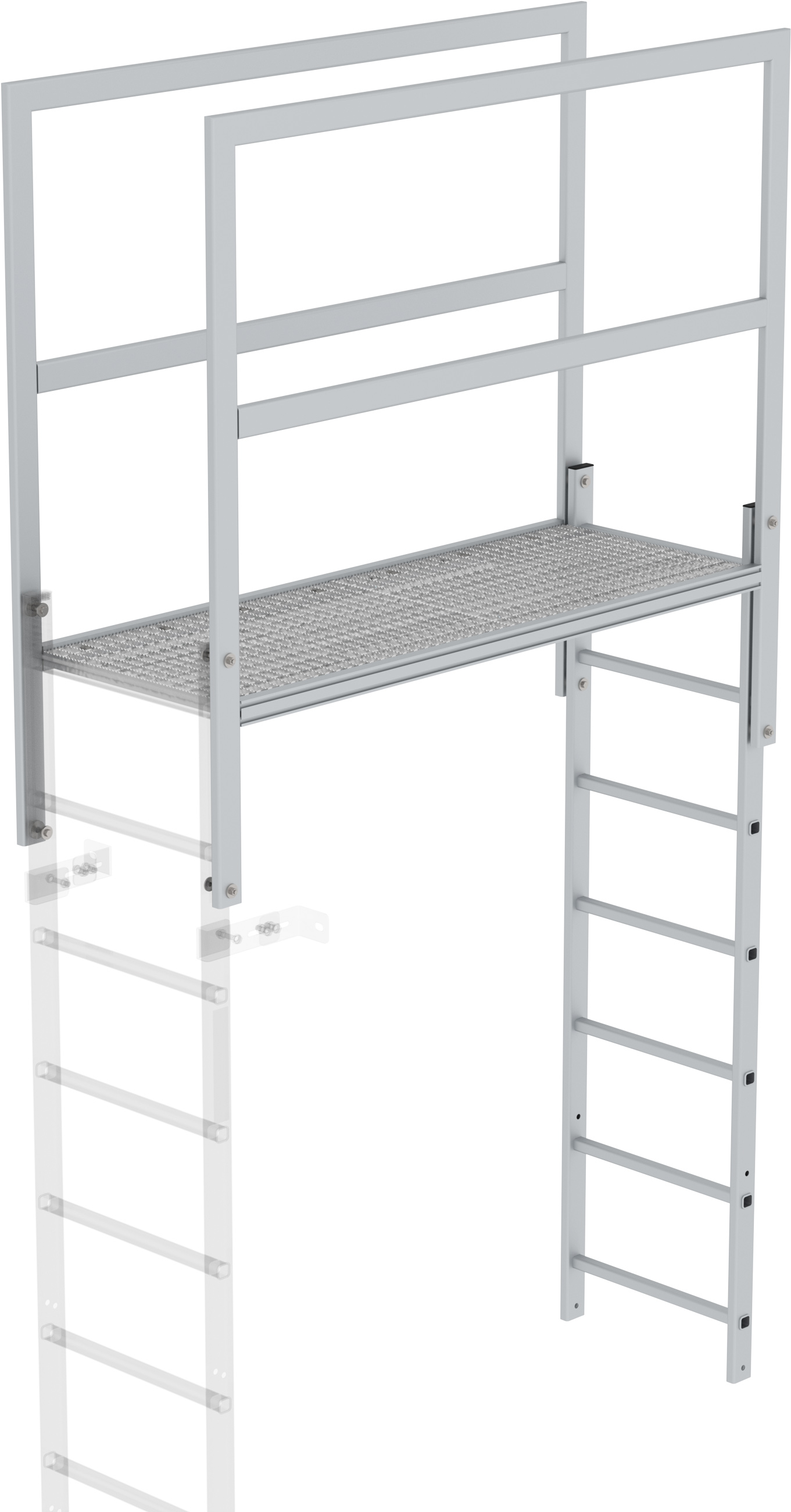 Günzburger Attika-Überstieg Aluminium eloxiert - 1600 mm