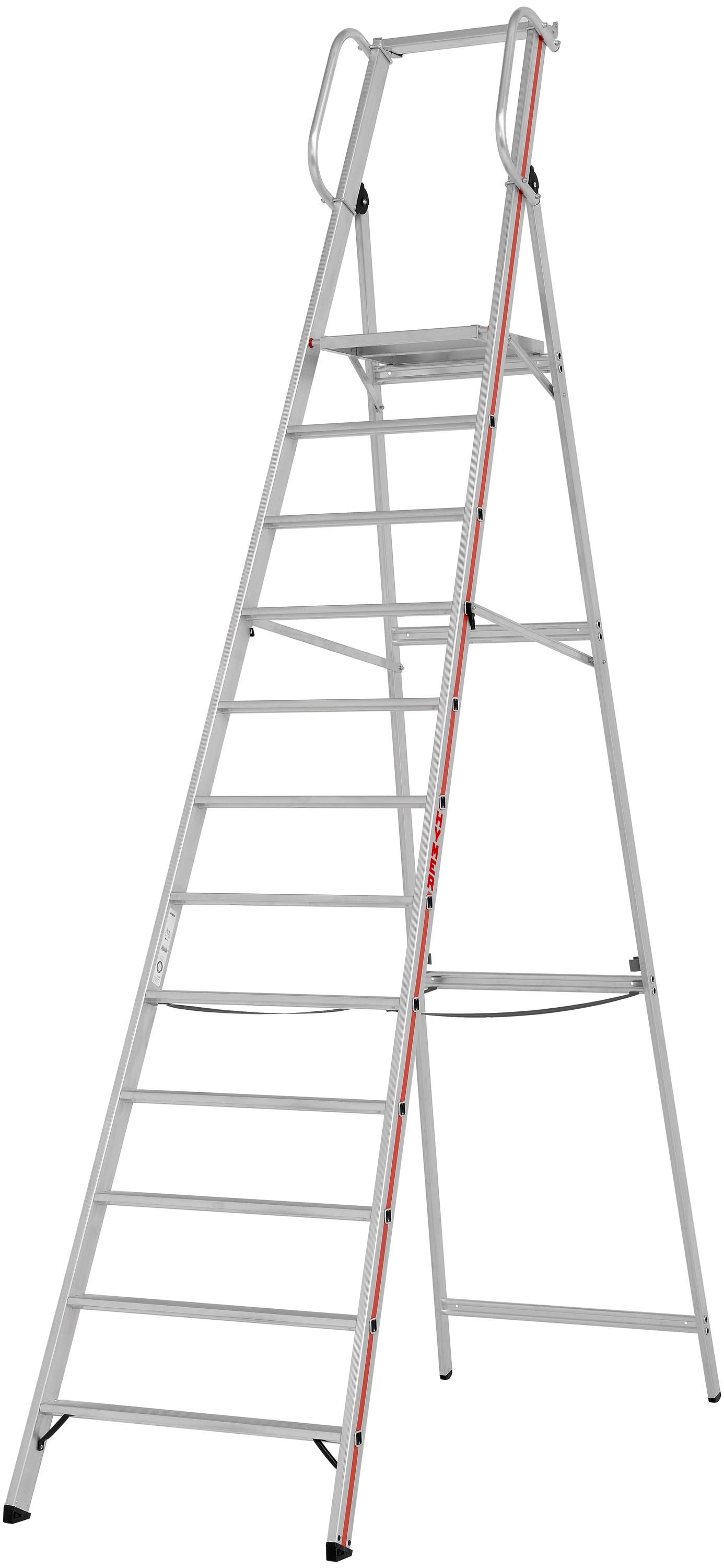 Hymer Plattformleiter 12 Stufen Leiter mit Handlauf (HY-808012) Bild-01