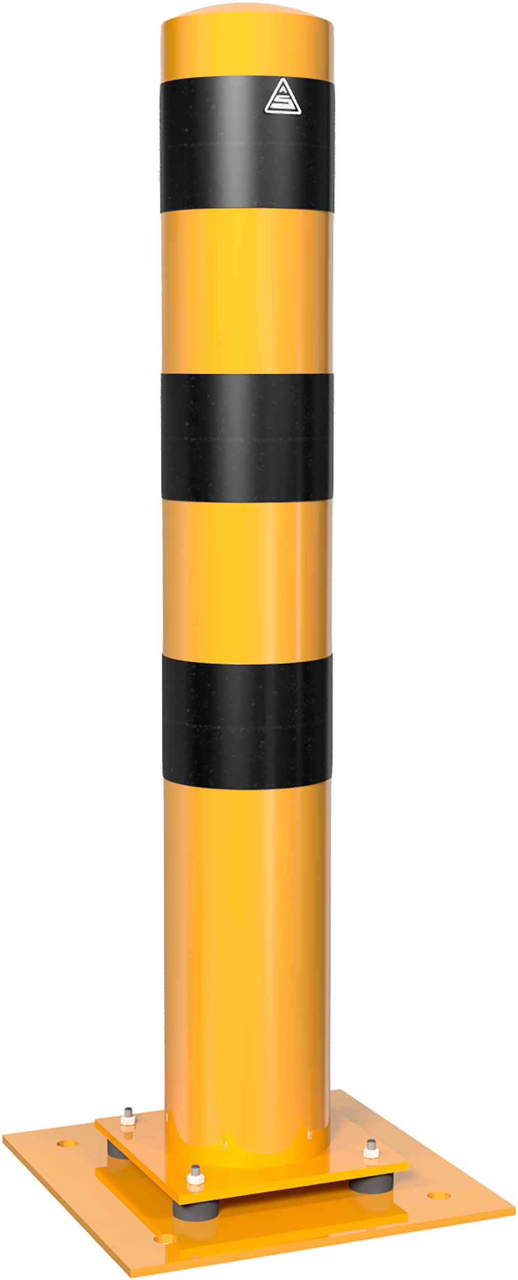 Schake Stahlrohrpoller elastisch OD Ø 152 mm gelb | schwarz - 1,00 m