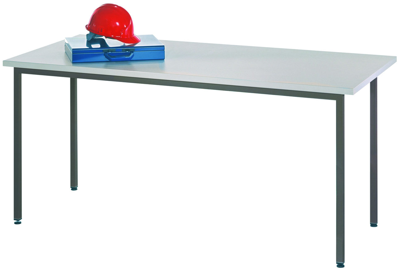 Pavoy Werkstatttisch Modell 001 - 1700 x 800 x 720 mm | offen - RAL 7016 Schreibtisch Stahl mit Multiplexplatte 25 mm | Traglast 100 kg - Gestell anthrazitgrau (PA-78785-170-001-716) Bild-01