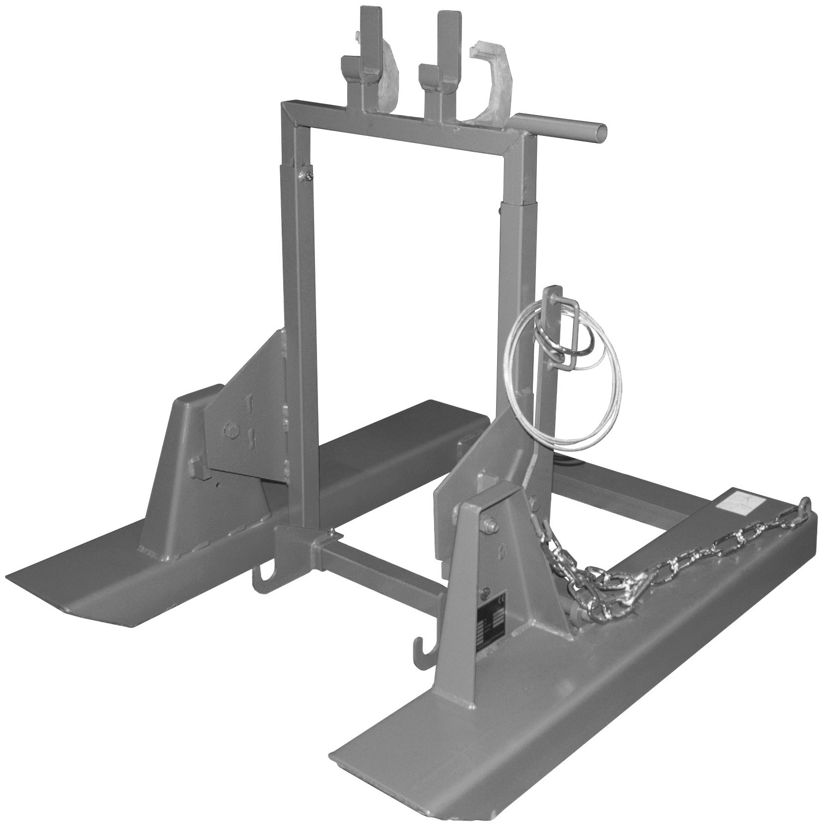 Bauer Mülltonnenwender MK-120 - RAL 7005 Kippvorrichtung mit Zugseil für Müllbehälter 120 Liter - Mülltonnen-Kipper mausgrau pulverbeschichtet (BA-4496-02-0000-5) Bild-01