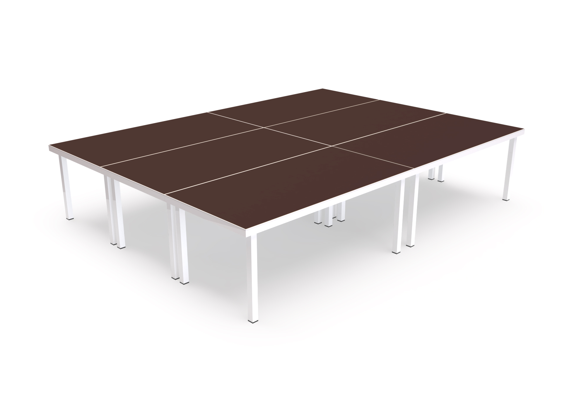Bütec Eventbühne Outdoor 4 x 3 m hawego o80 Bühne mit Siebdruckplatte und Steckbeinen 80 cm (BU-3000-O-4-3-S80) Bild-01
