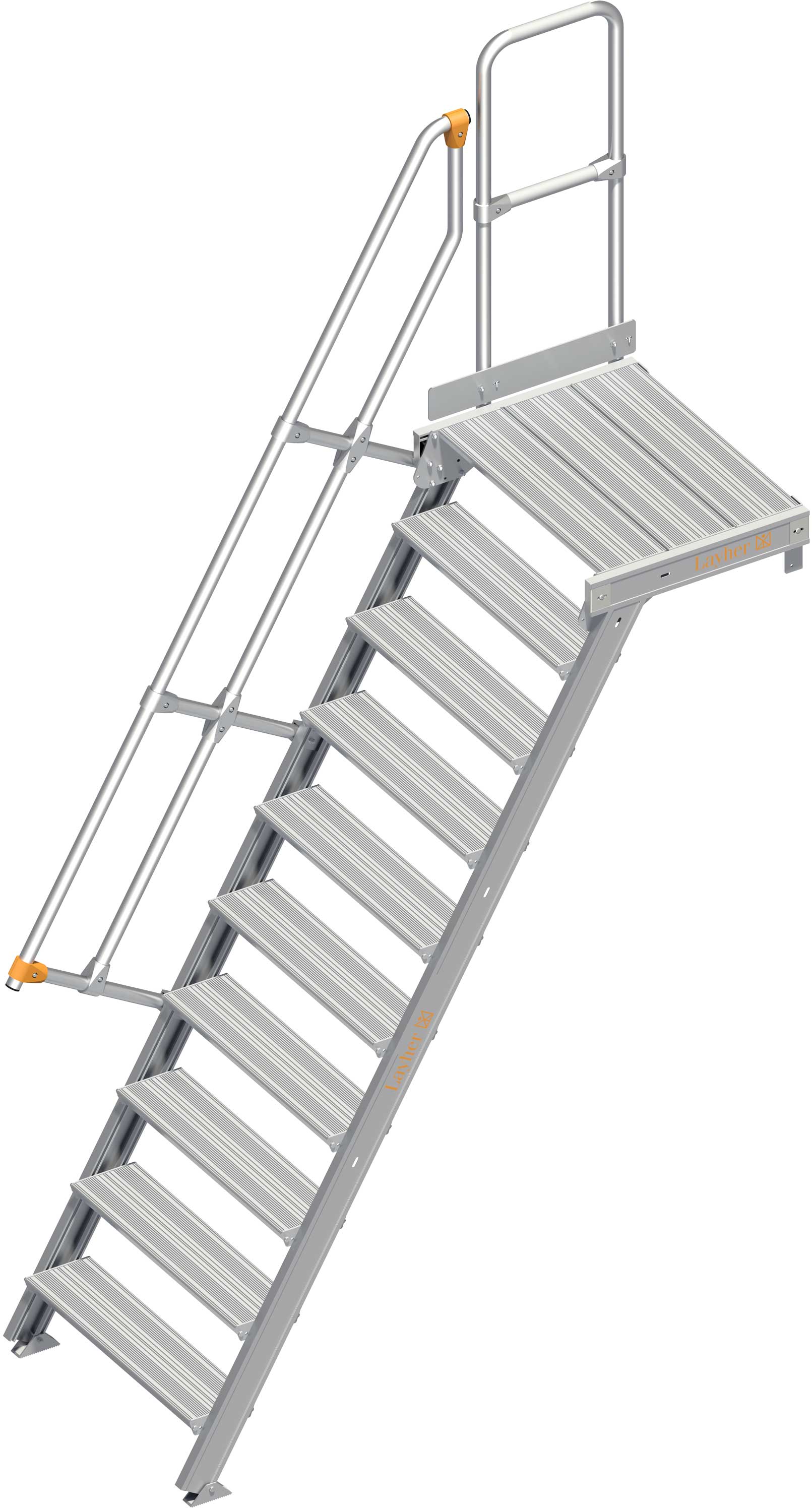 Layher Plattformtreppe 60° 10 Stufen - 800 mm breit