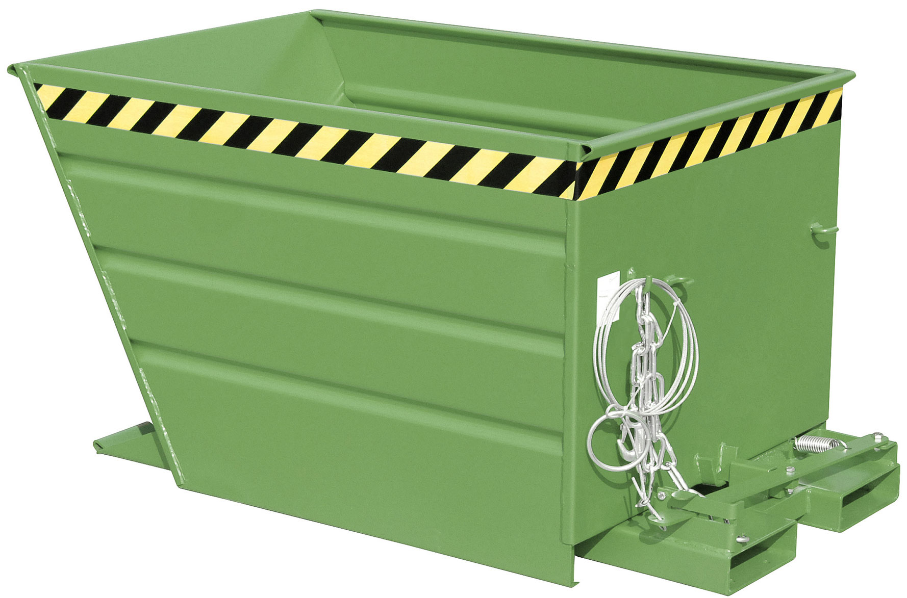 Bauer Kippbehälter VG-900 - RAL 6011 Kippmulde 900 Liter für Stapler - Schuttmulde resedagrün pulverbeschichtet (BA-4535-03-0000-4) Bild-01