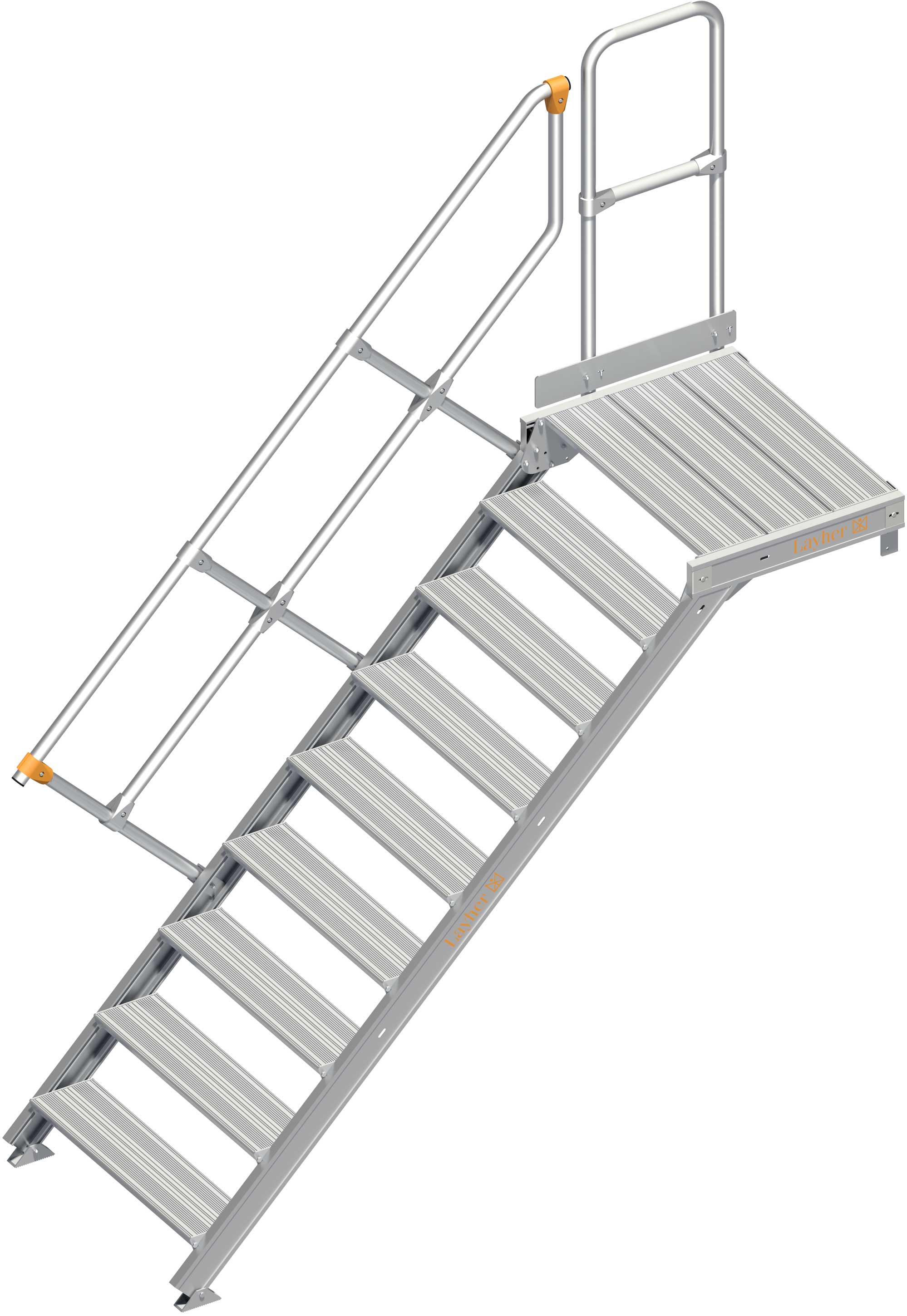 Layher Plattformtreppe 45° 9 Stufen - 800 mm breit