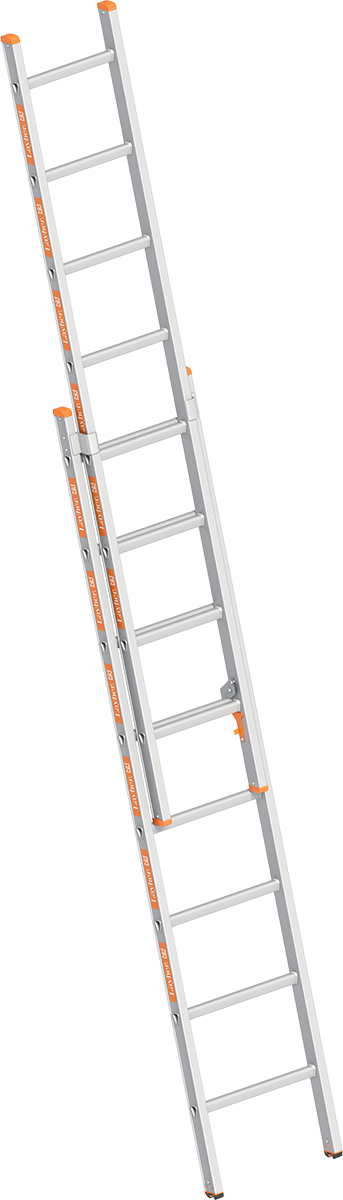 Layher Schiebeleiter Alu 2x8 Sprossen - hawego Set