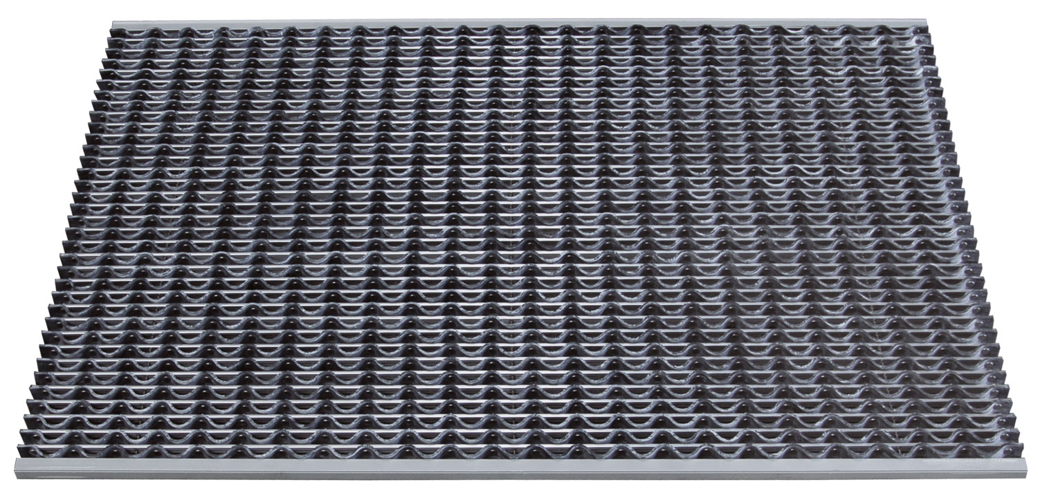 Miltex Schmutzfangmatte Eazycare Wave schwarz - 1185 x 785 x 22 mm Schmutzmatte Kautschuk-Aluminium für den Außenbereich | Grobschmutz - Schmutzfangläufer fertig konfiguriert und modular (MT-38060) Bild-01