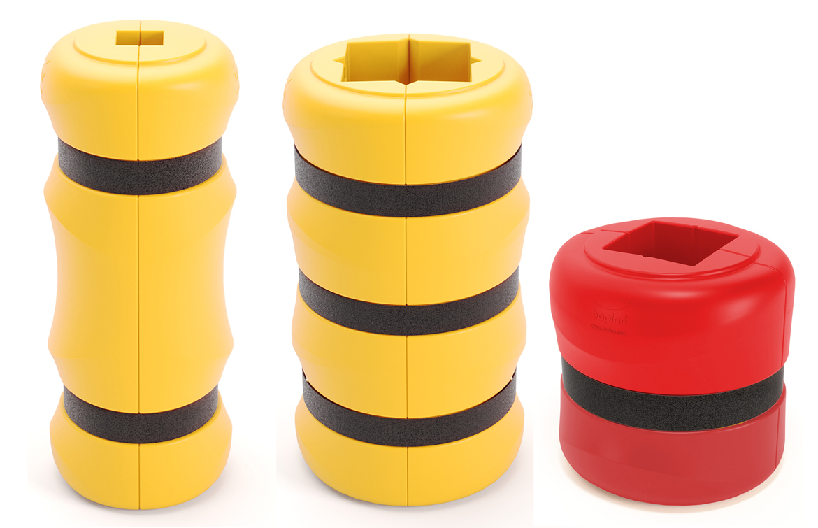 boplan Pfeilerschutz KP Protector Pfostenschutz aus Kunststoff - 1100 mm Höhe (BP-C-PPKP1000-1100-S200YE) Bild-01