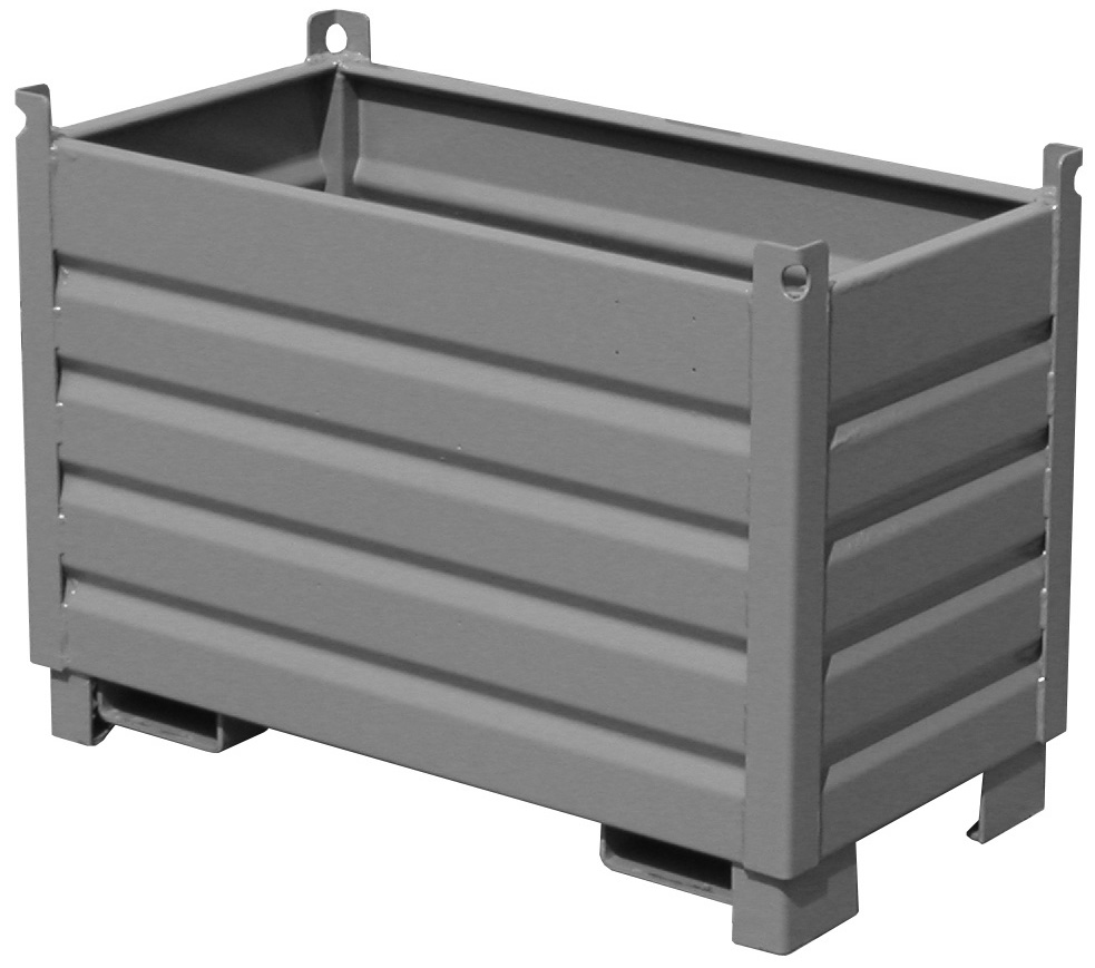 Bauer Sammelbehälter-System SBS-500 - RAL 7005 Stapelbehälter 500 Liter für Stapler - Schuttmulde mausgrau pulverbeschichtet (BA-4511-01-0000-5) Bild-01