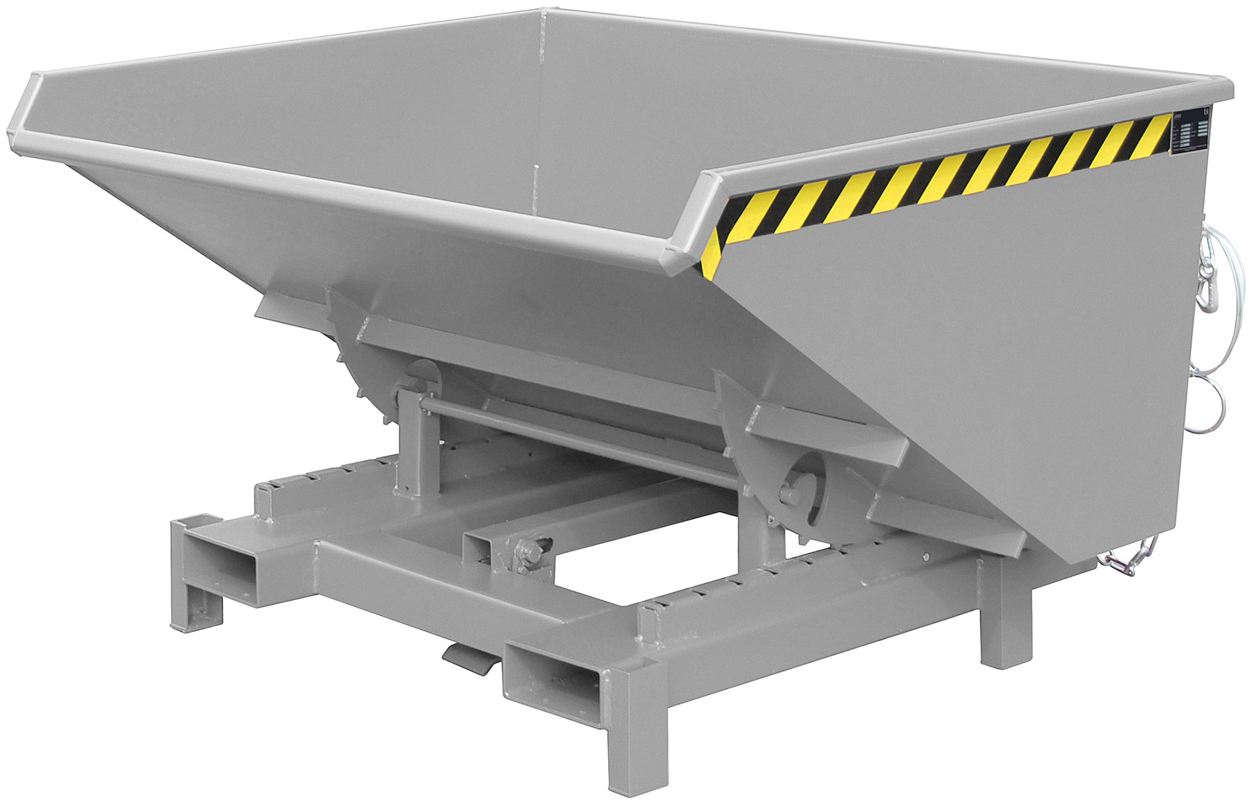 Bauer Schwerlastkipper SK-900 - RAL 7005 Kippmulde 900 Liter für Stapler - Kippcontainer mausgrau pulverbeschichtet (BA-4498-22-0000-5) Bild-01