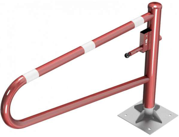 Schake Drehschranke - Schrankenbaum Ø 60 mm ODP rot | weiß - 1500 mm